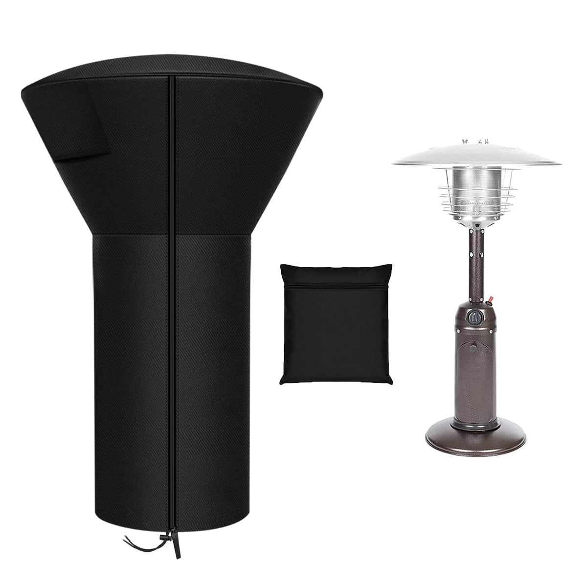 SIRUITON table-top heater cover with zipper protects from rain.