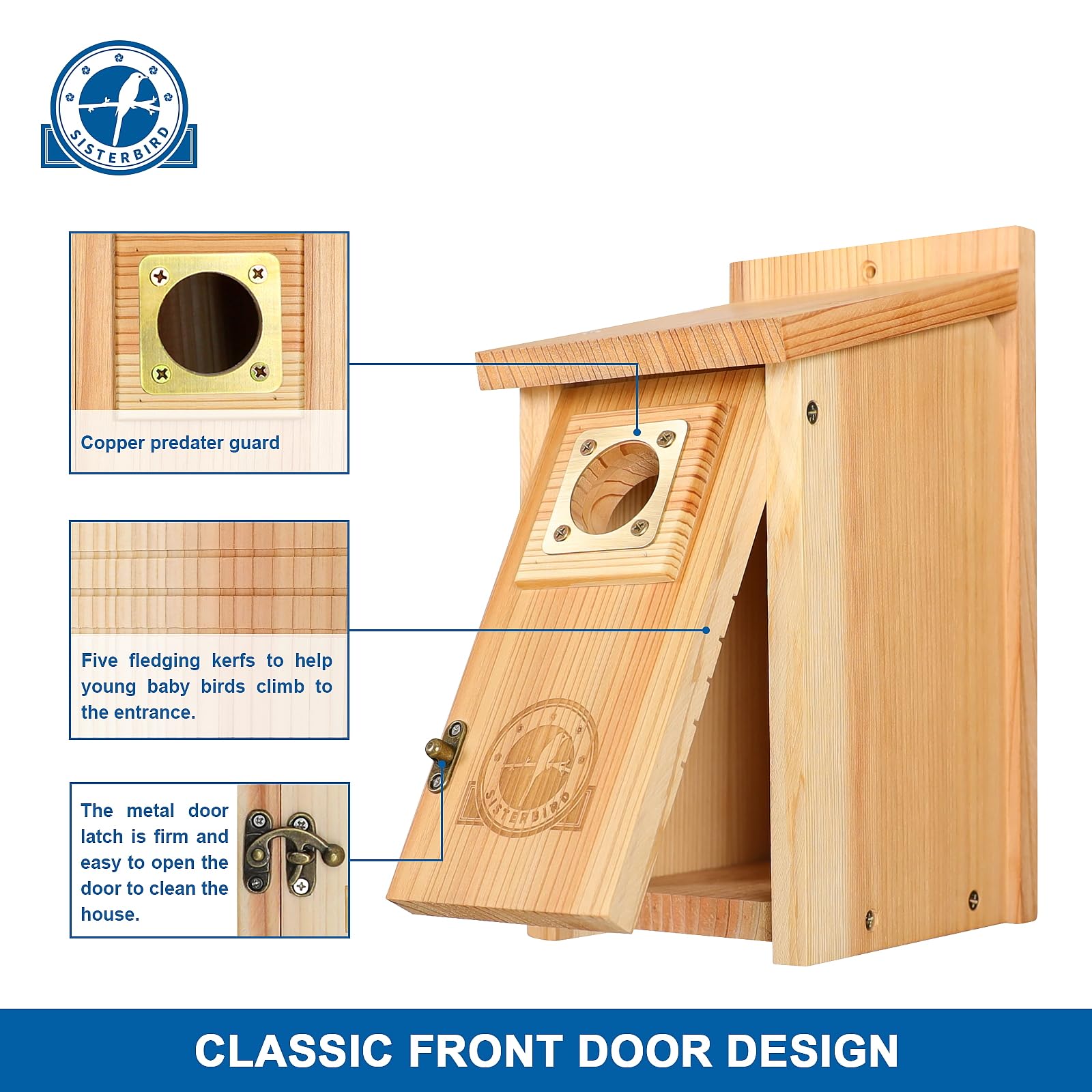 SISTERBIRD backyard bird house creates a welcoming wildlife focal point.