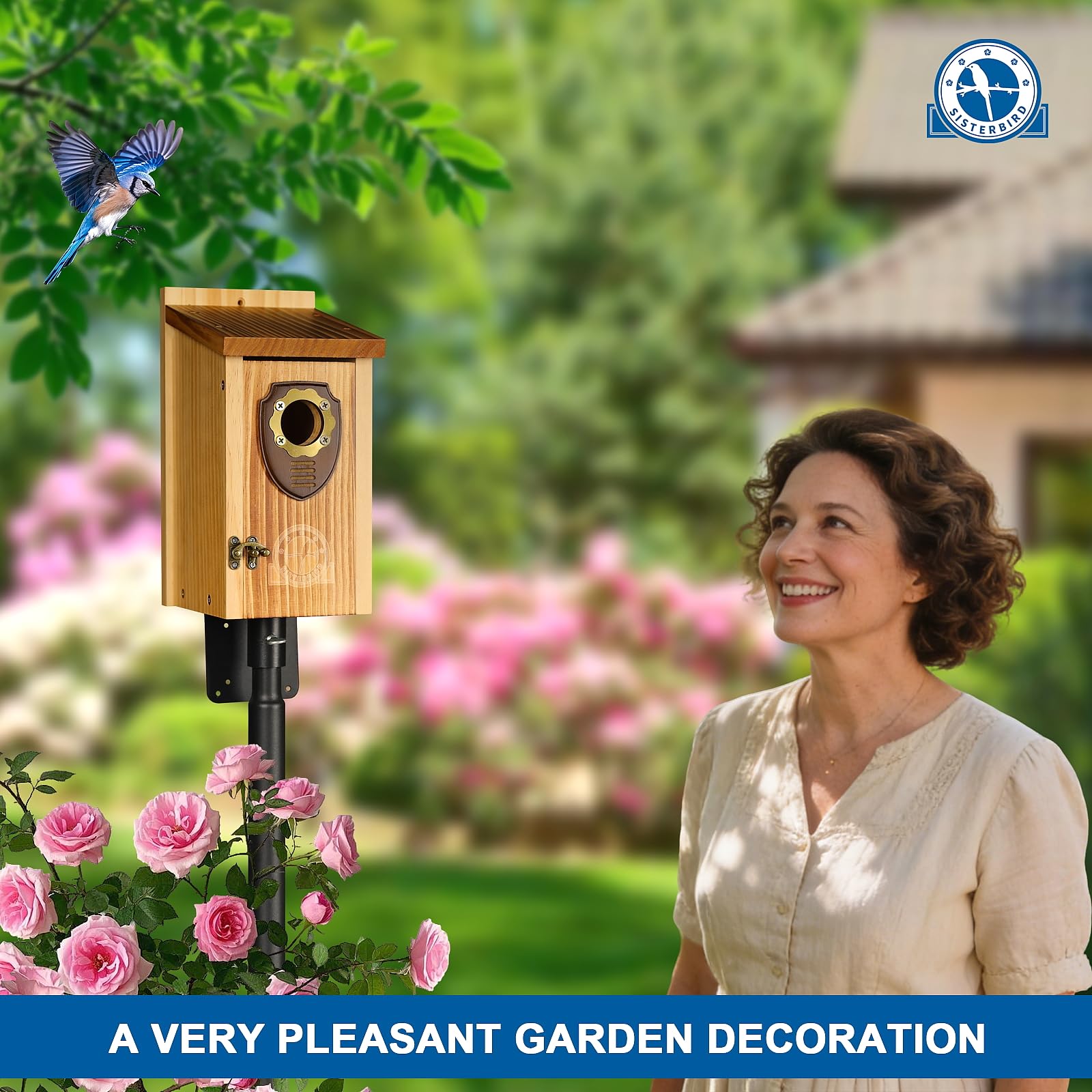 SISTERBIRD bird house entrance guard predator: shield guard helps deter intruders