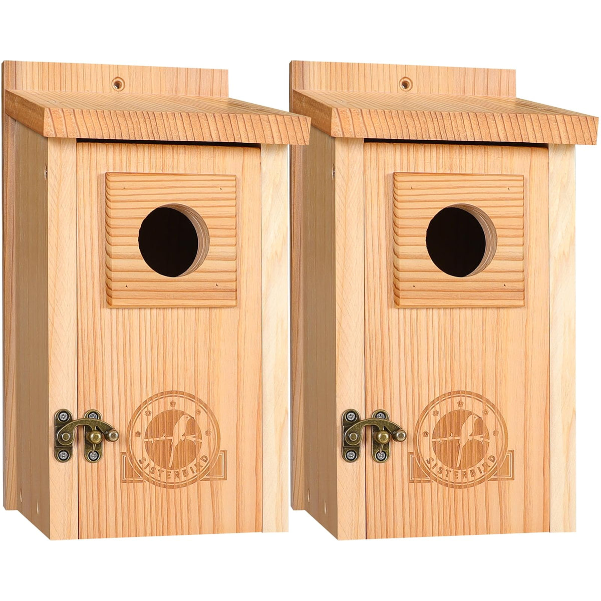 SISTERBIRD bluebird-house front view for durable year-round yard birding.