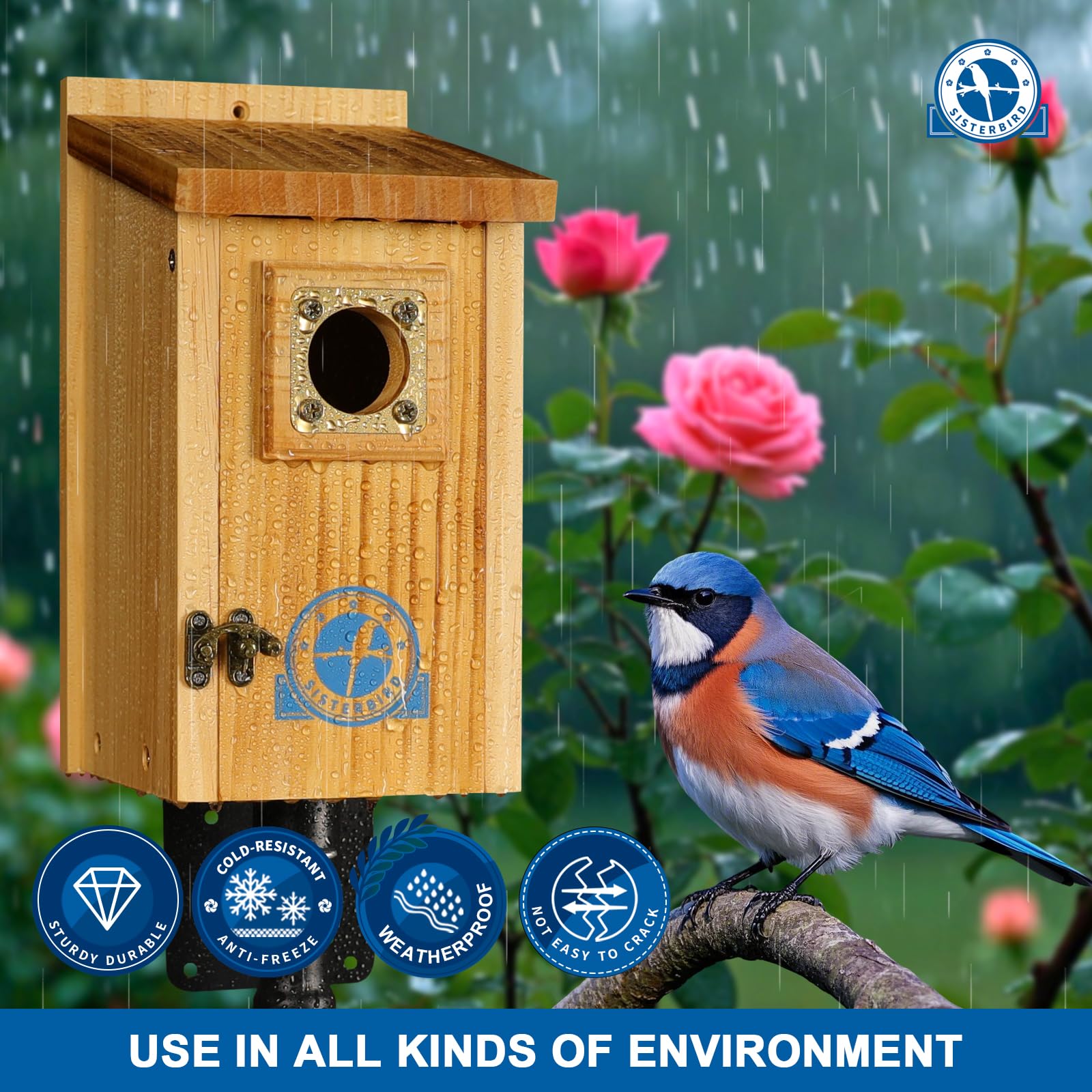 SISTERBIRD bluebird house gift-pack ideal for nature lovers