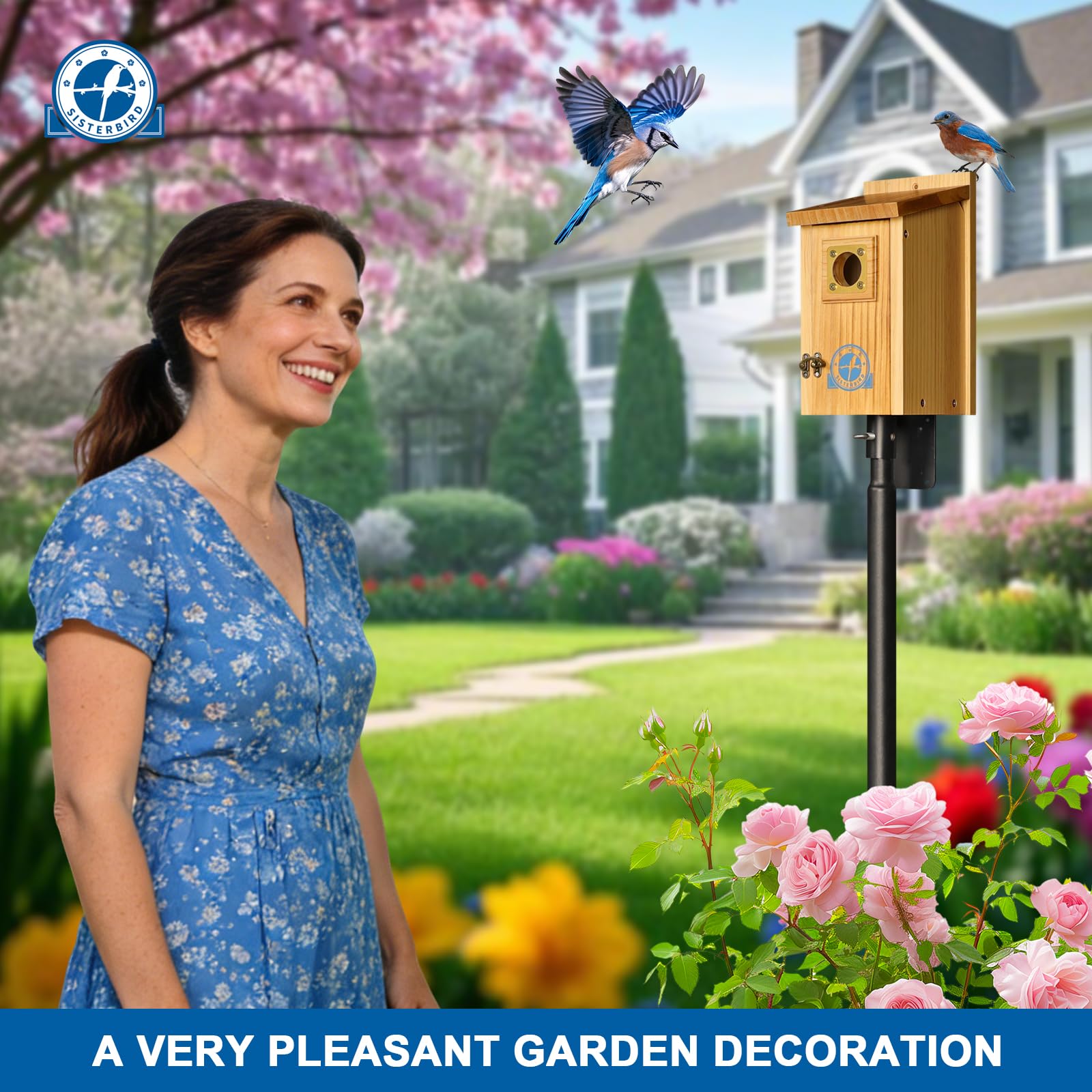 SISTERBIRD bluebird houses add garden decor while inviting birds