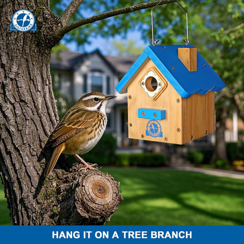 SISTERBIRD multi-point assembly keeps the house sturdy when hung or mounted.