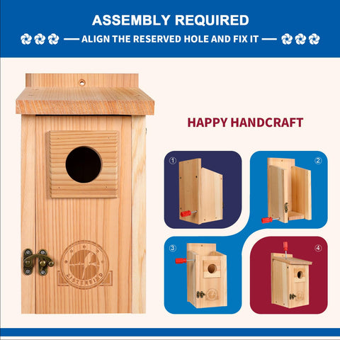 SISTERBIRD untreated-cedar-wood provides natural outdoor durability.