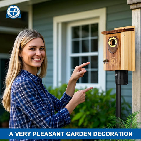 SISTERBIRD wooden bird house weatherproof coating: protects against wind and rain