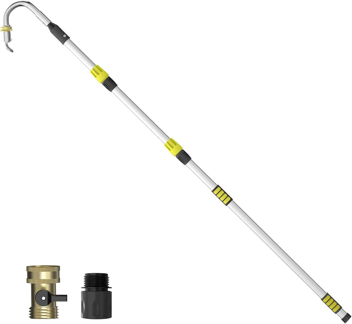 SISUPASSIE 24ft reach gutter cleaner helps access second-story gutters from ground safely.