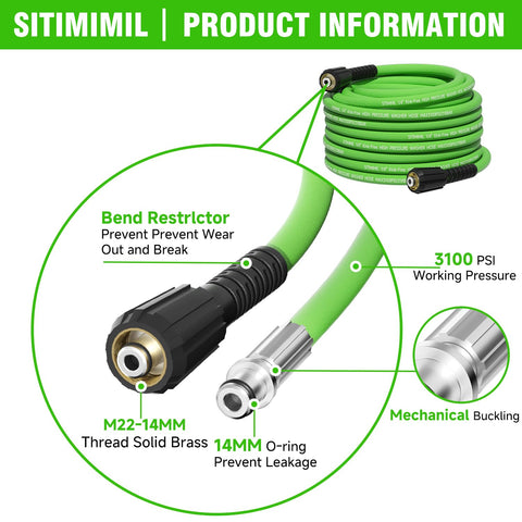 SITIMIMIL kink-resistant design keeps flow smooth during car cleaning