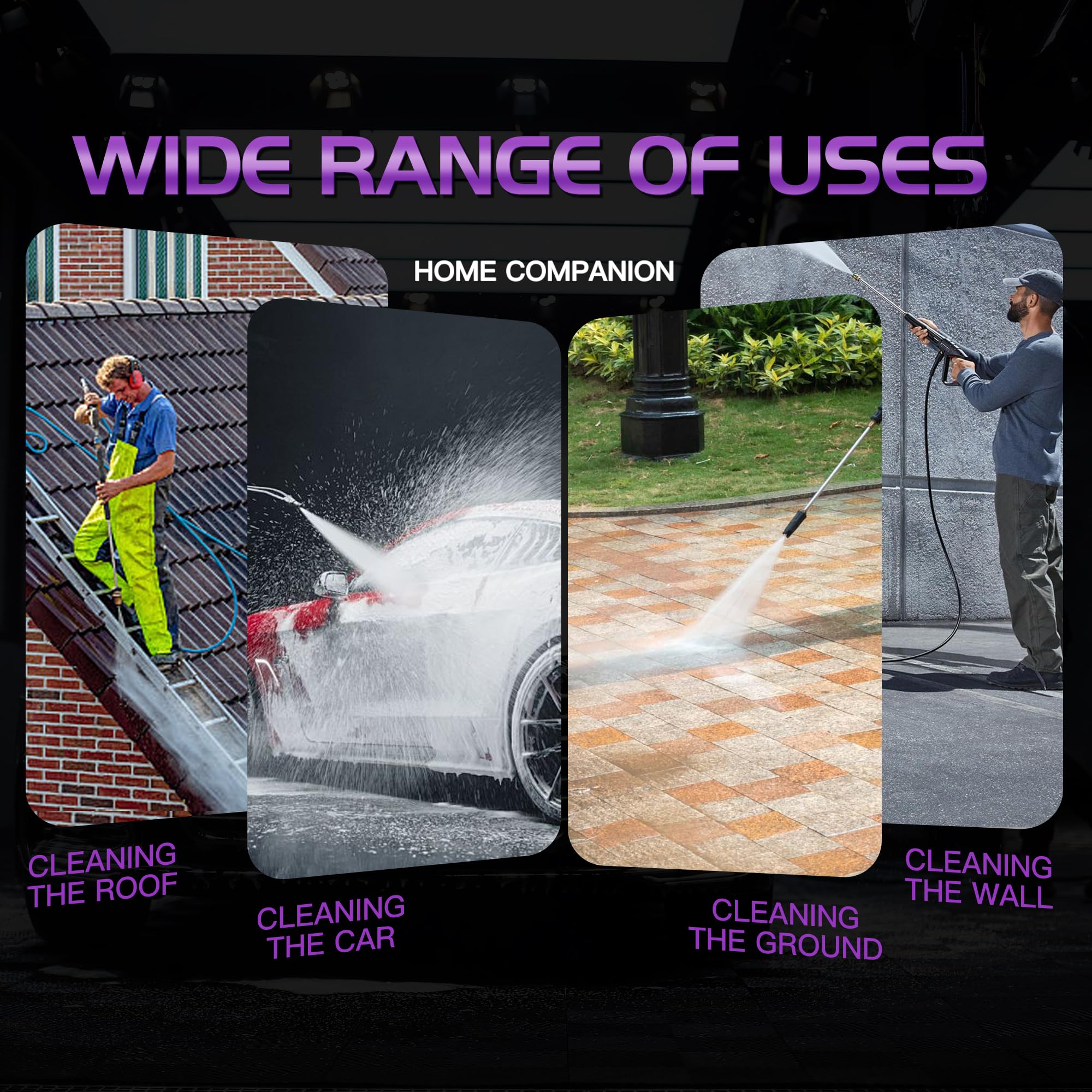 SITIMIMIL quick-connect compatibility with common power washers shown.