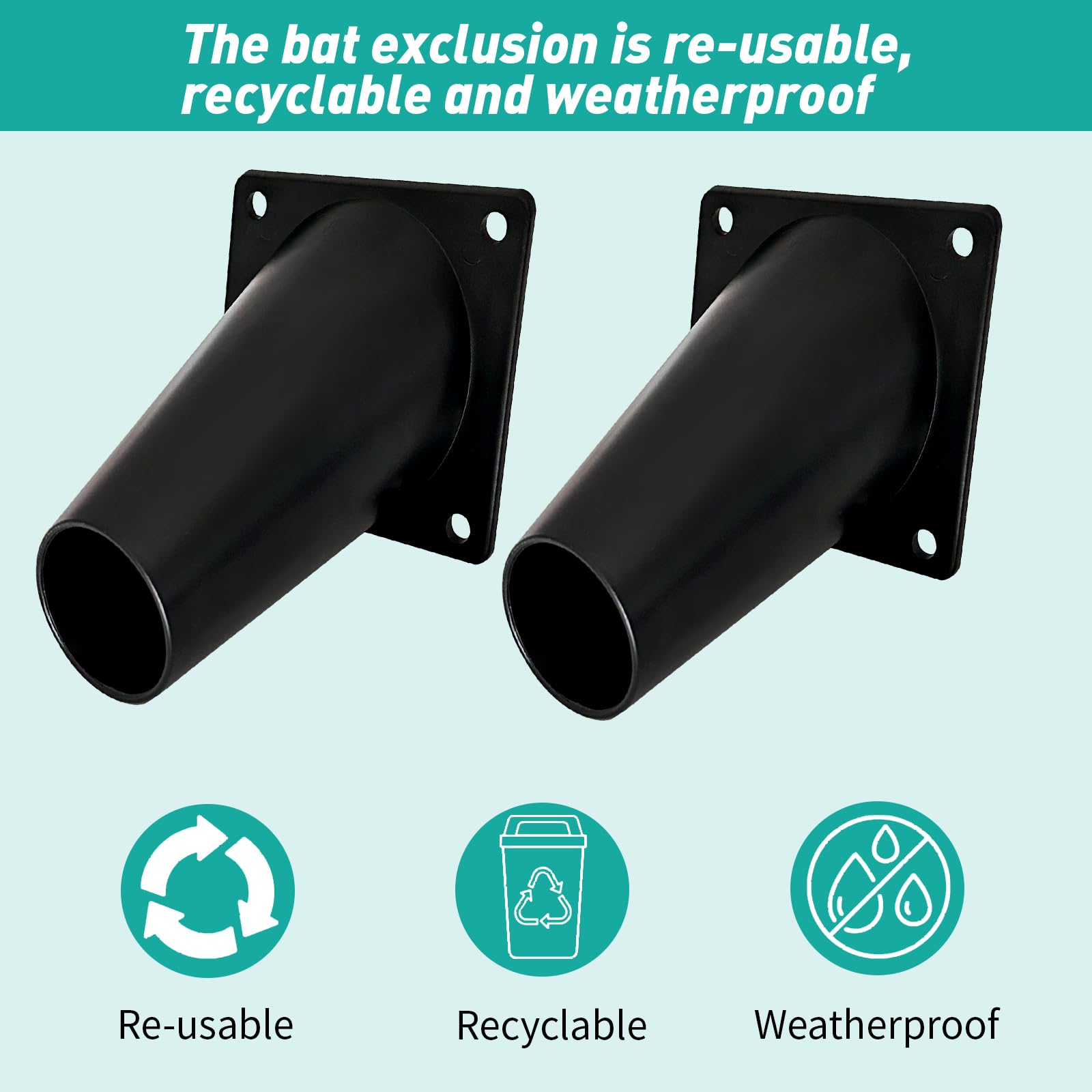 Sitroasho bat exclusion compact size fits tight roof gaps.