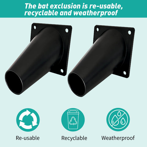 Sitroasho bat exclusion compact size fits tight roof gaps.