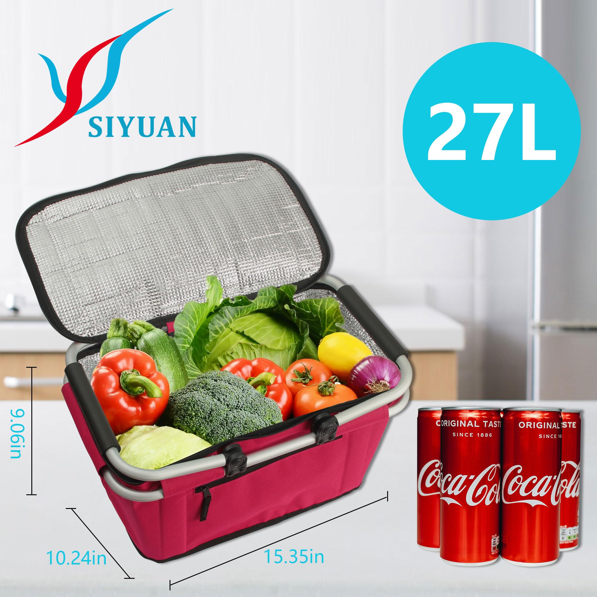 SIYUAN insulated lining keeps drinks cool for hours on outdoor outings.