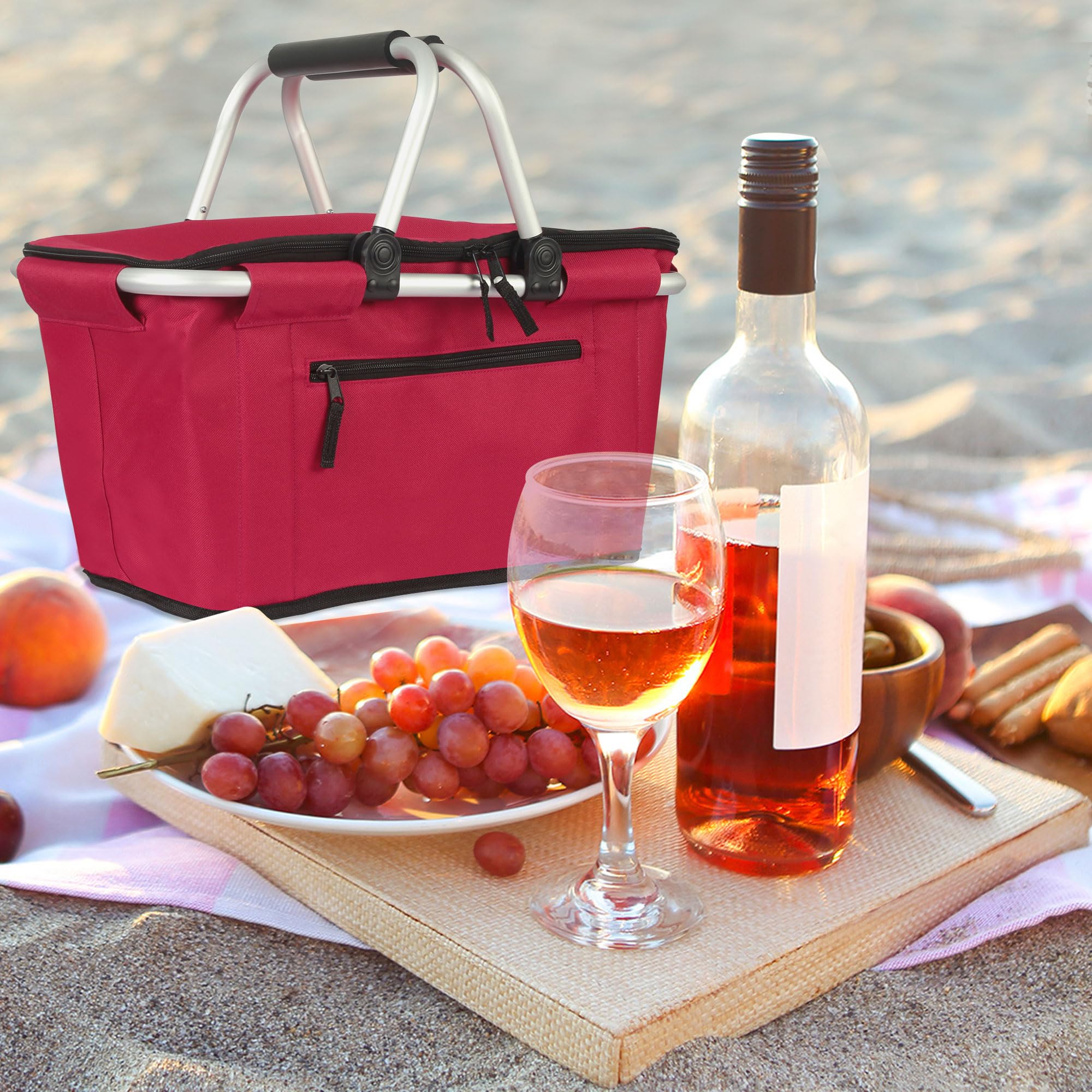 SIYUAN eco-friendly folding basket reduces plastic bag use during shopping.