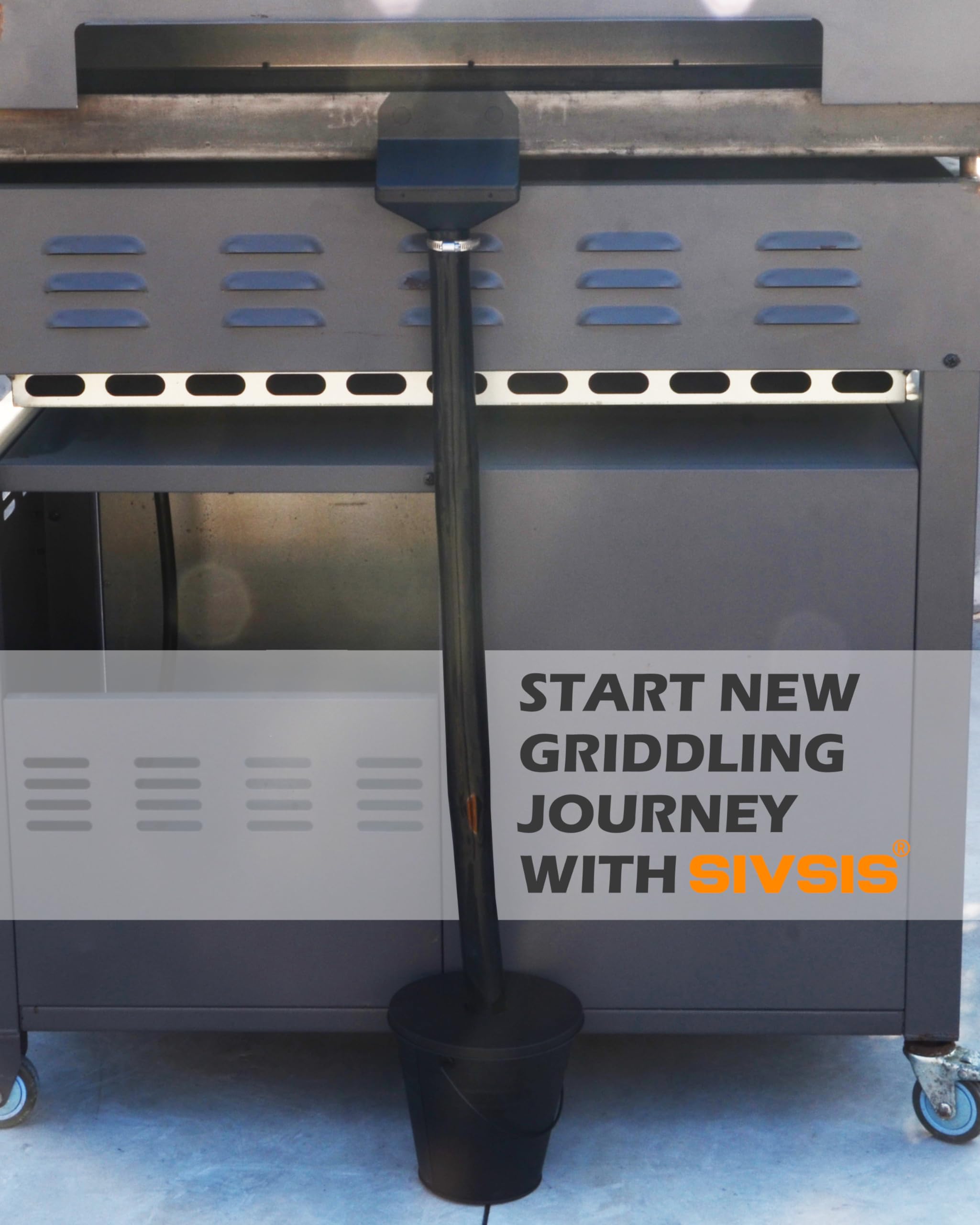 Sivsis aluminum drip liners for easier cleanup.