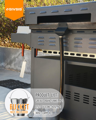 Sivsis easy-clean grease funnel reduces mess during draining