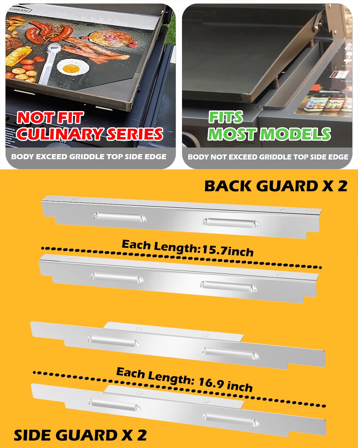 Sivsis wind guard magnets securing the bottom edge with no interference during cooking.