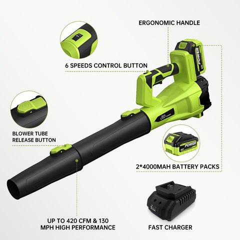 Six Craftsmen Leaf Blower fast charger enabling quick recharges.