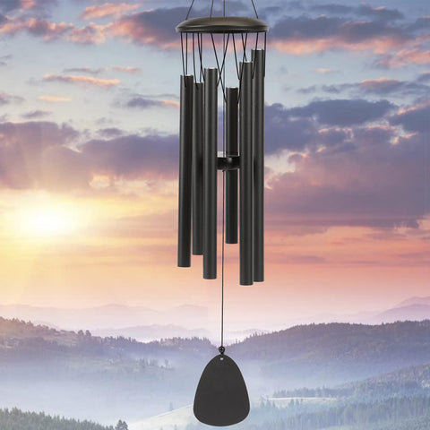 SIXBEE aluminium wind chimes 26 inches create a serene outdoor ambience with bright tones.