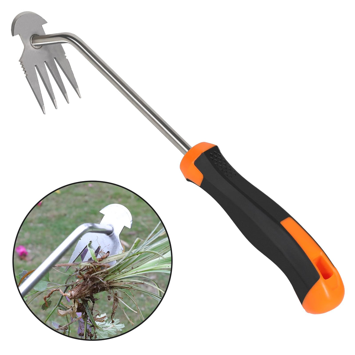 SIXCAR weed remover tool long handle for easy uprooting in gardens