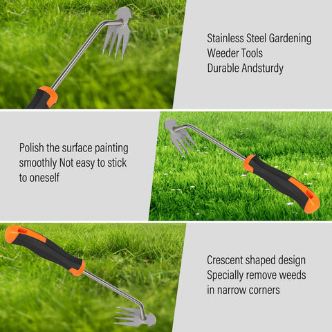 SIXCAR weed remover tool safety reminder with gloves for protection