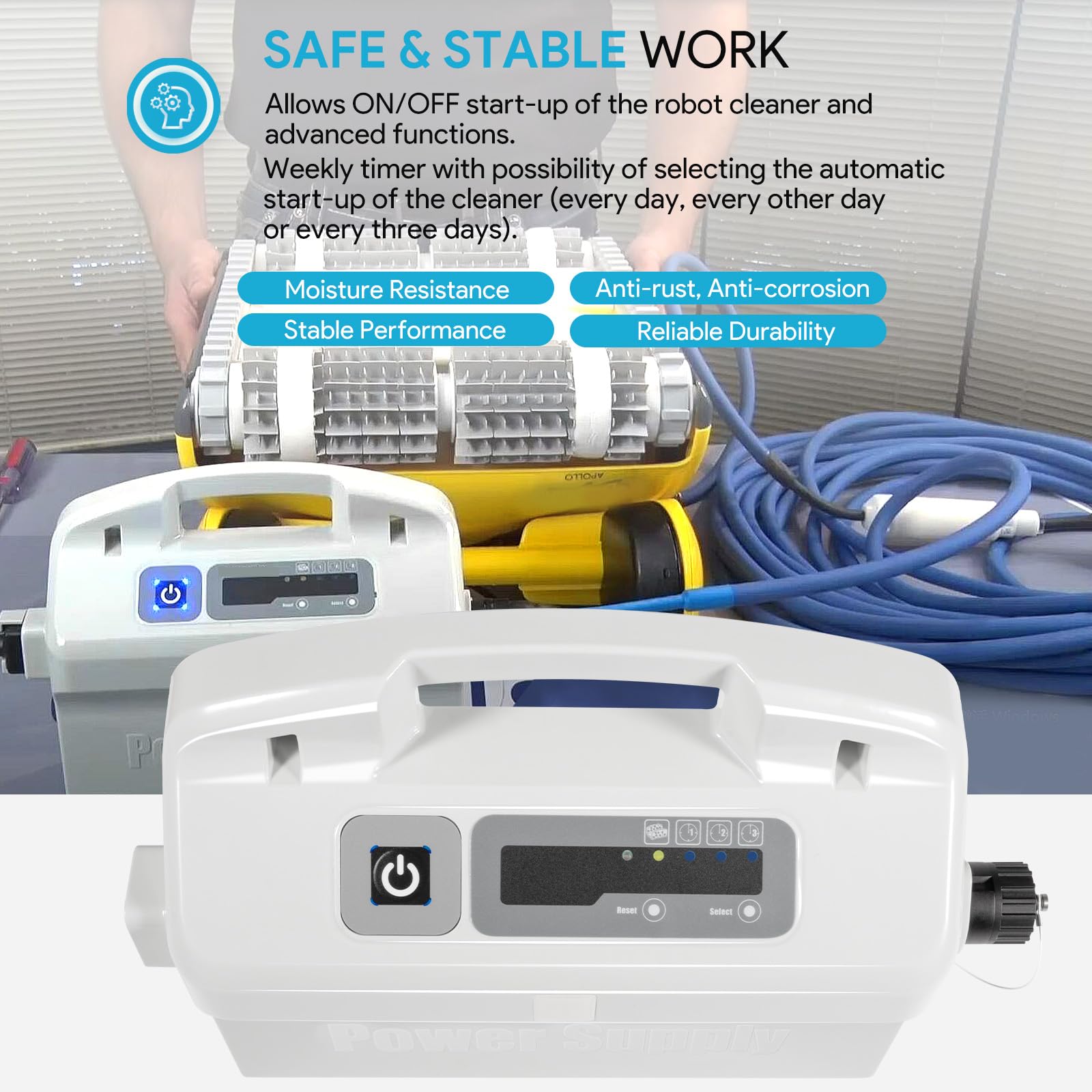 Sixcow cord 5898412lf included enables flexible placement up to 50 feet.