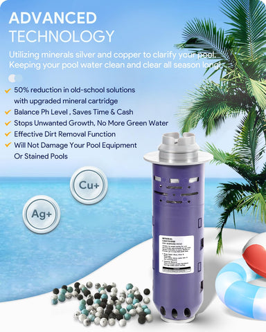 sixcow duoclear 45 compatibility label confirms fit for multiple pools.