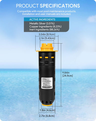Durable PVC housing protects cartridge under pool conditions