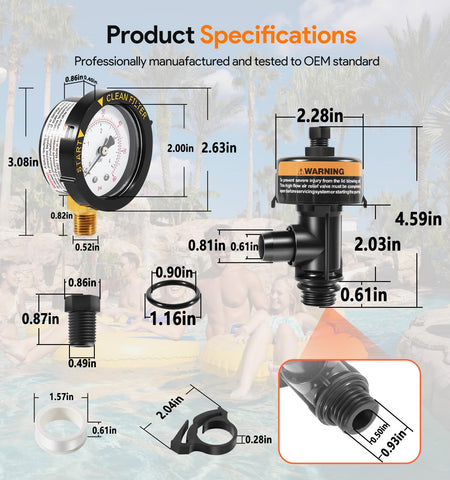 Sixcow hose outlet clip secures discharge hose during operation