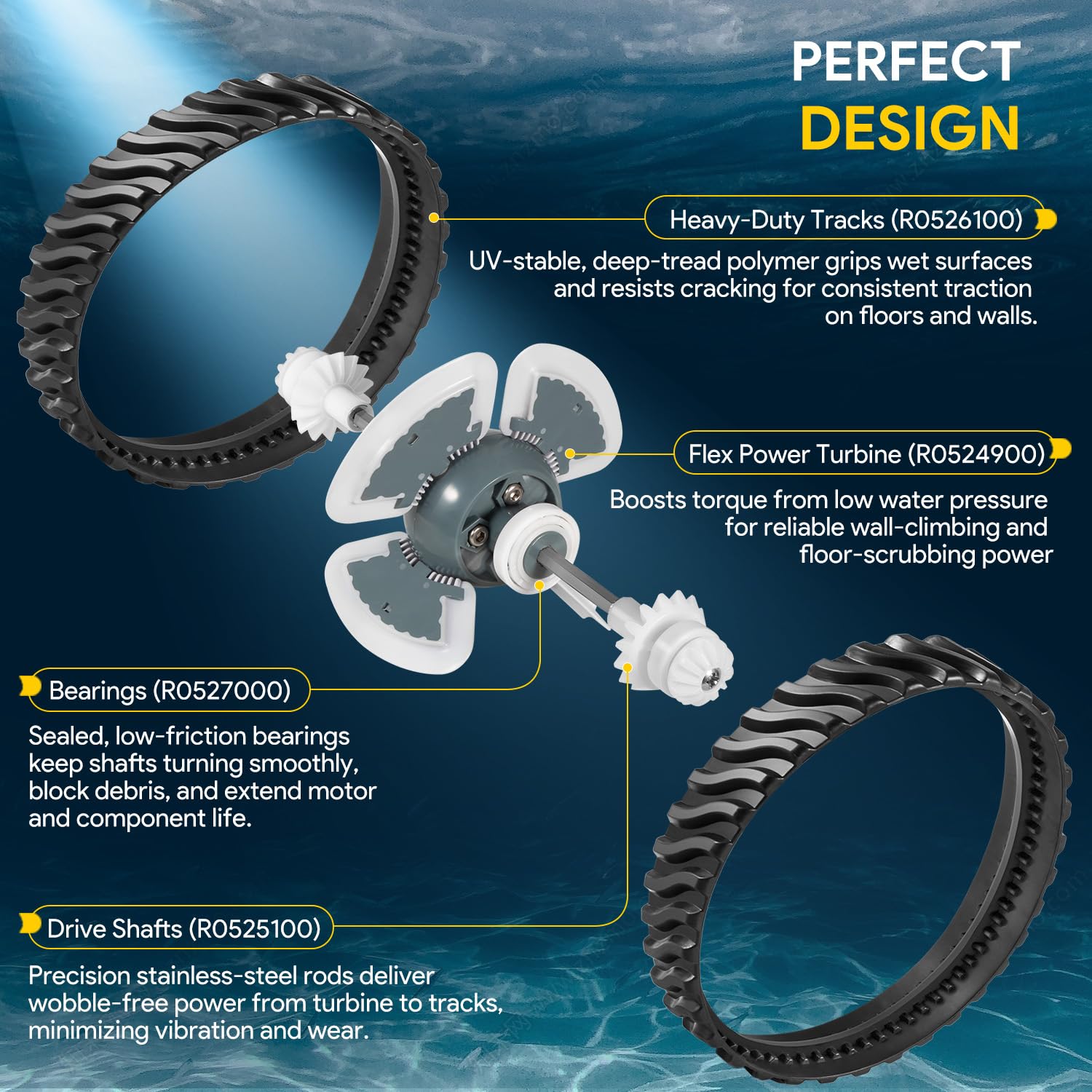 sixcow MX8 Elite kit bearings resist corrosion in saltwater pools.
