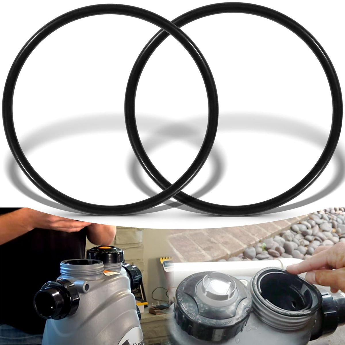Sixcow Nature2 Fusion large collar O-Ring demonstrating a tight pool seal
