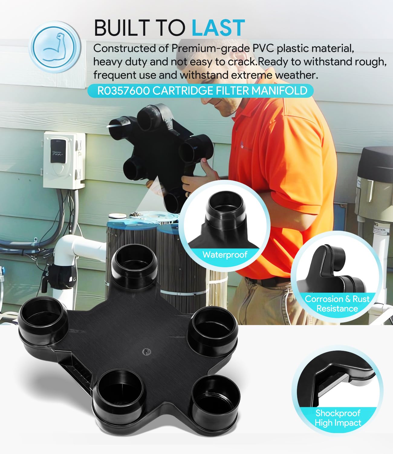Sixcow R0357600 easy-installation guide showing a one-piece design for DIY setup.