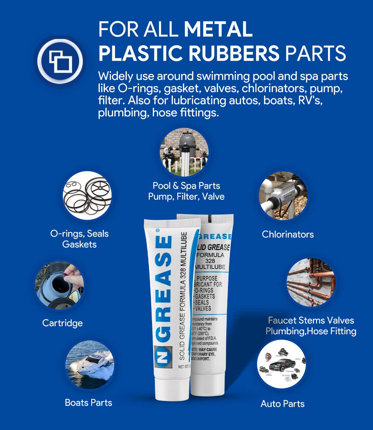 Sixcow SPX0327 silicone gel lubrication with odorless formula for pool valves.