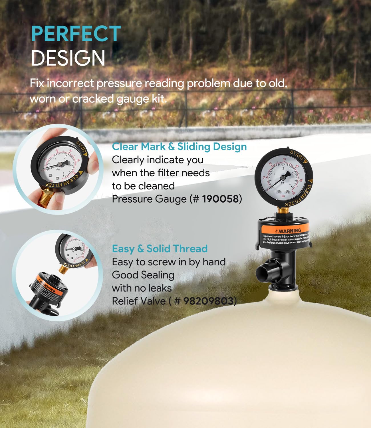 sixcow valve installed on a filter demonstrates quick and simple maintenance