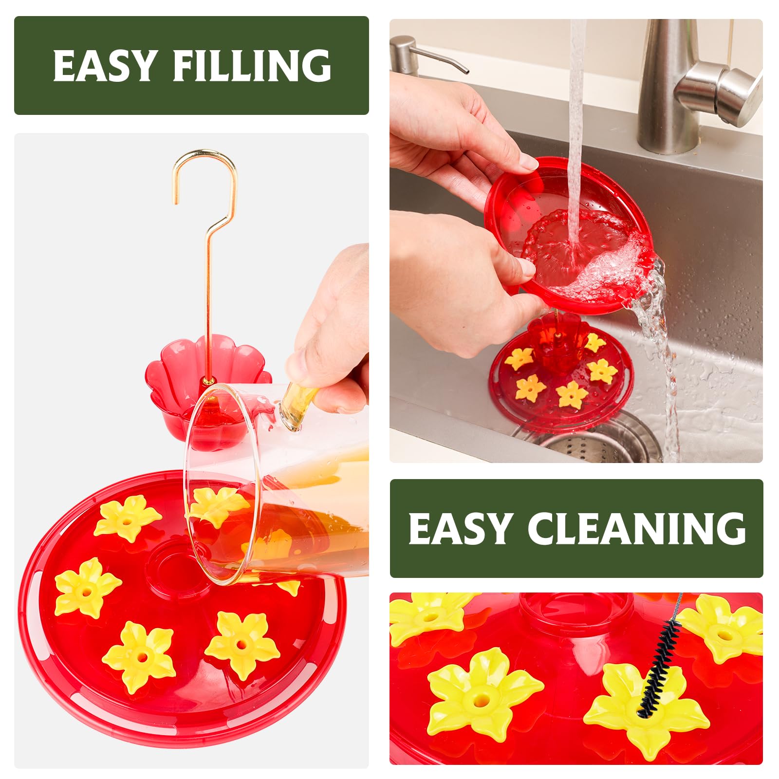 SIXTOYZF feeder top with secure, leak-proof cap reduces spills.