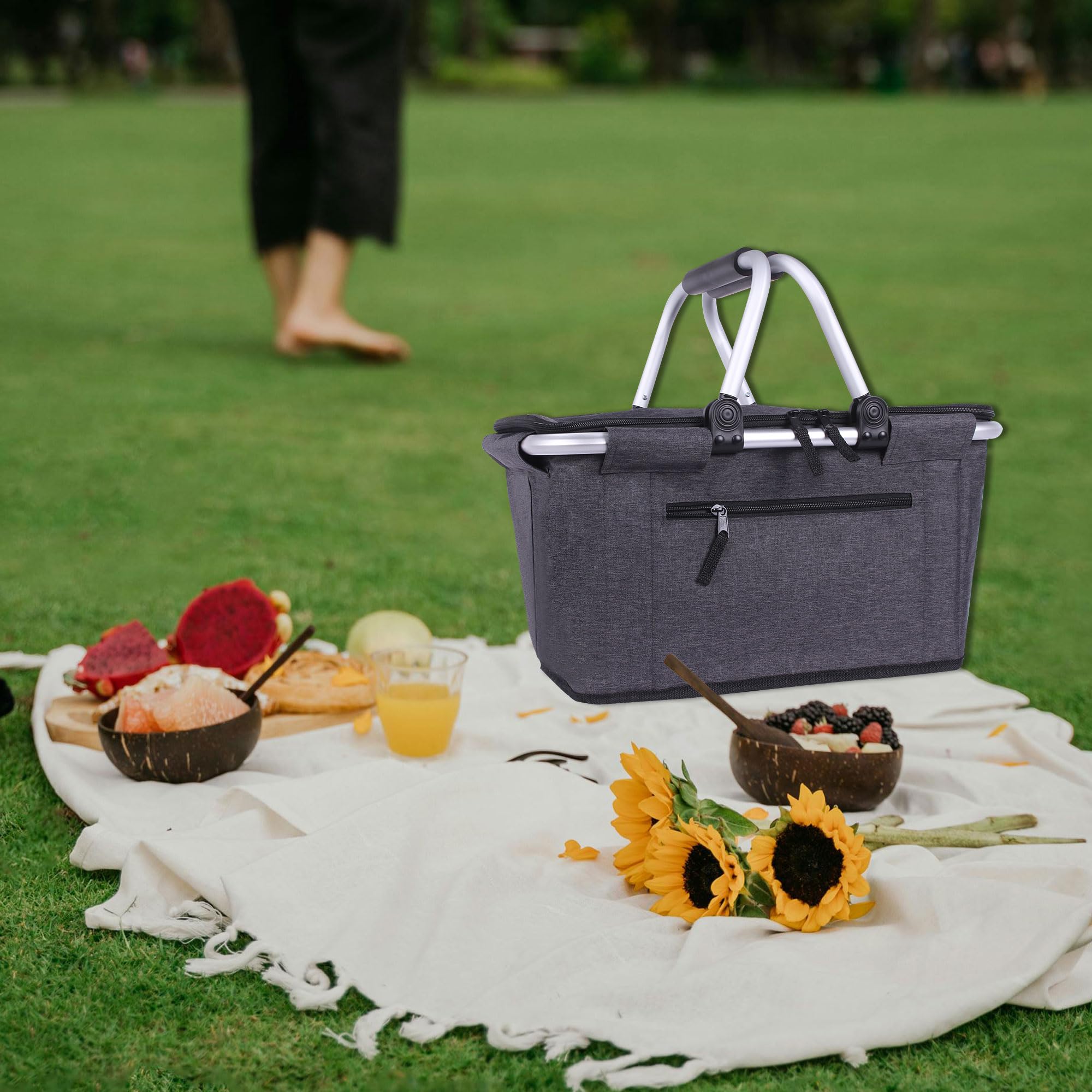 SIYUAN multiuse picnic market basket for travel or storage