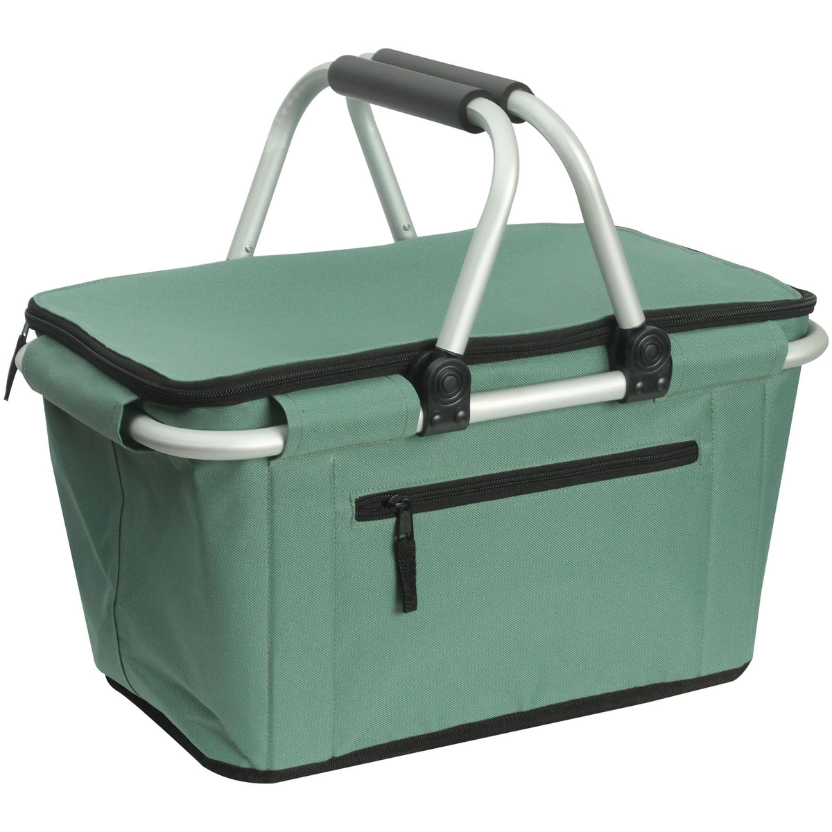 SIYUAN picnic basket collapsible with lid, 27L capacity for easy outdoor meals.