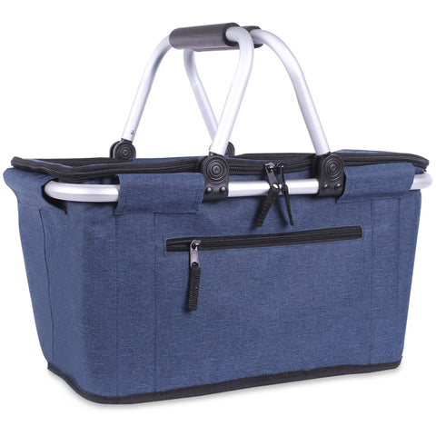 SIYUAN Picnic Basket folded 2in for compact storage after outings.