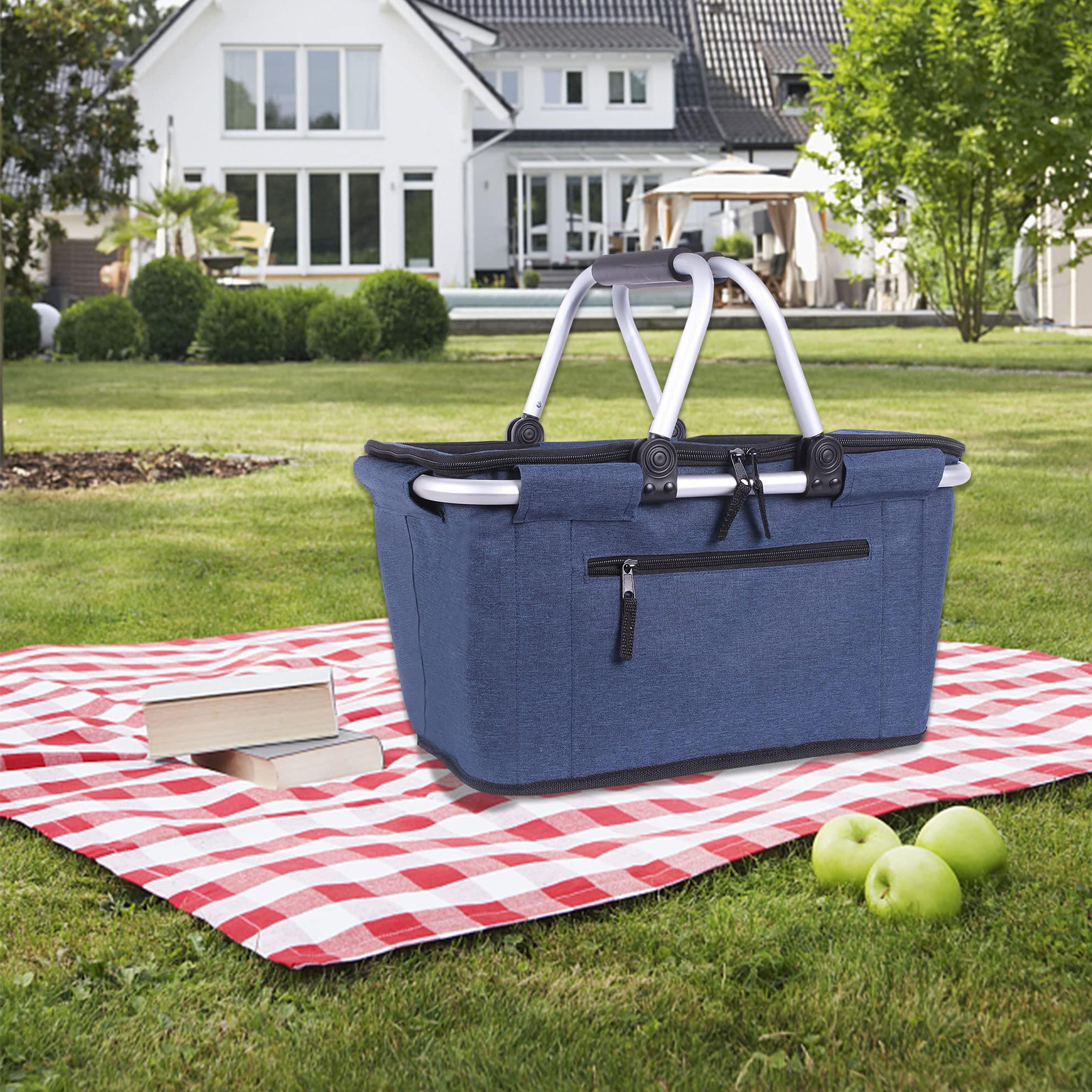 SIYUAN Picnic Basket multi-use design suits picnics markets and more.