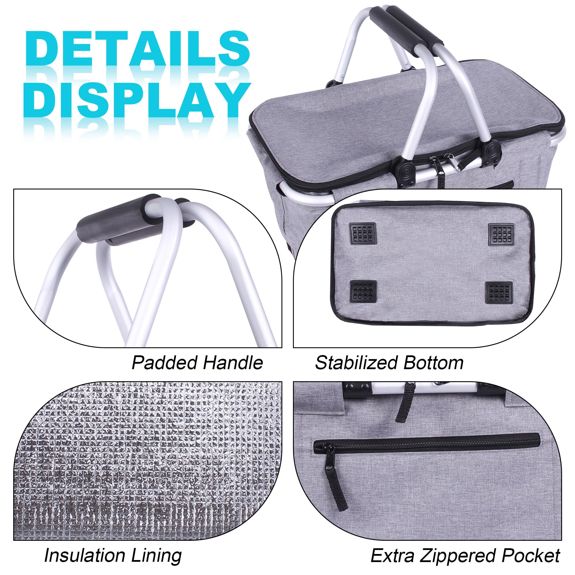 Two sturdy handles on the SIYUAN basket for comfortable carrying.