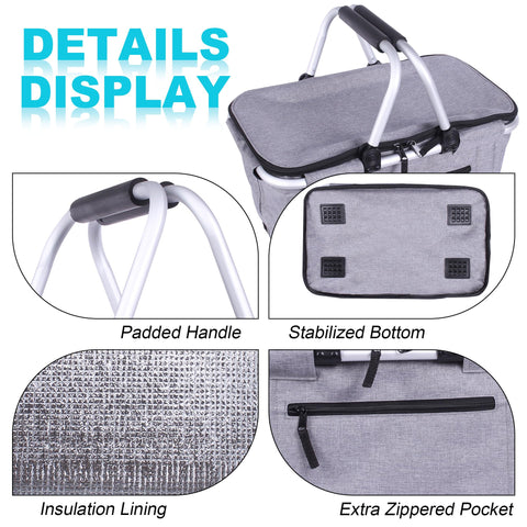 Two sturdy handles on the SIYUAN basket for comfortable carrying.