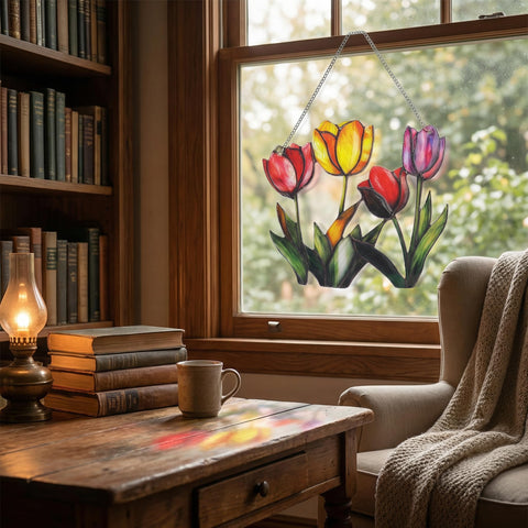 Sizavi Tulip wall decor paired with greenery for a fresh look