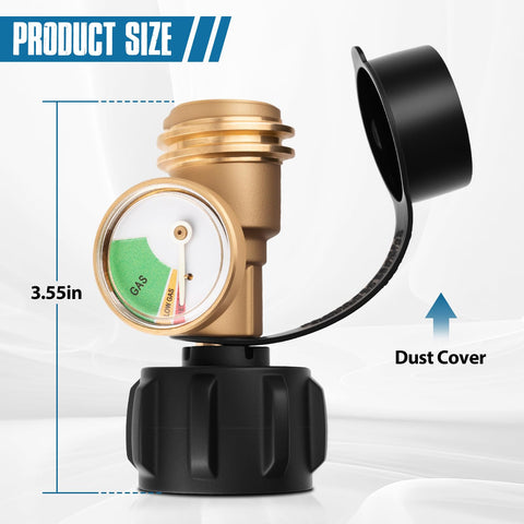 Siziviki color coded gas dial shows remaining propane at a glance for planning grills.