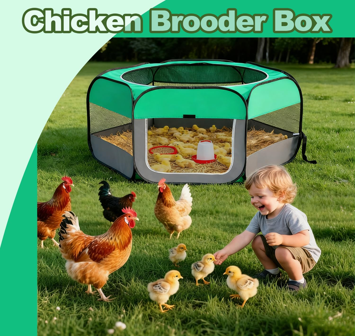 SJZNEWWOSM durable oxford fabric for long-lasting, easy-clean brooder.