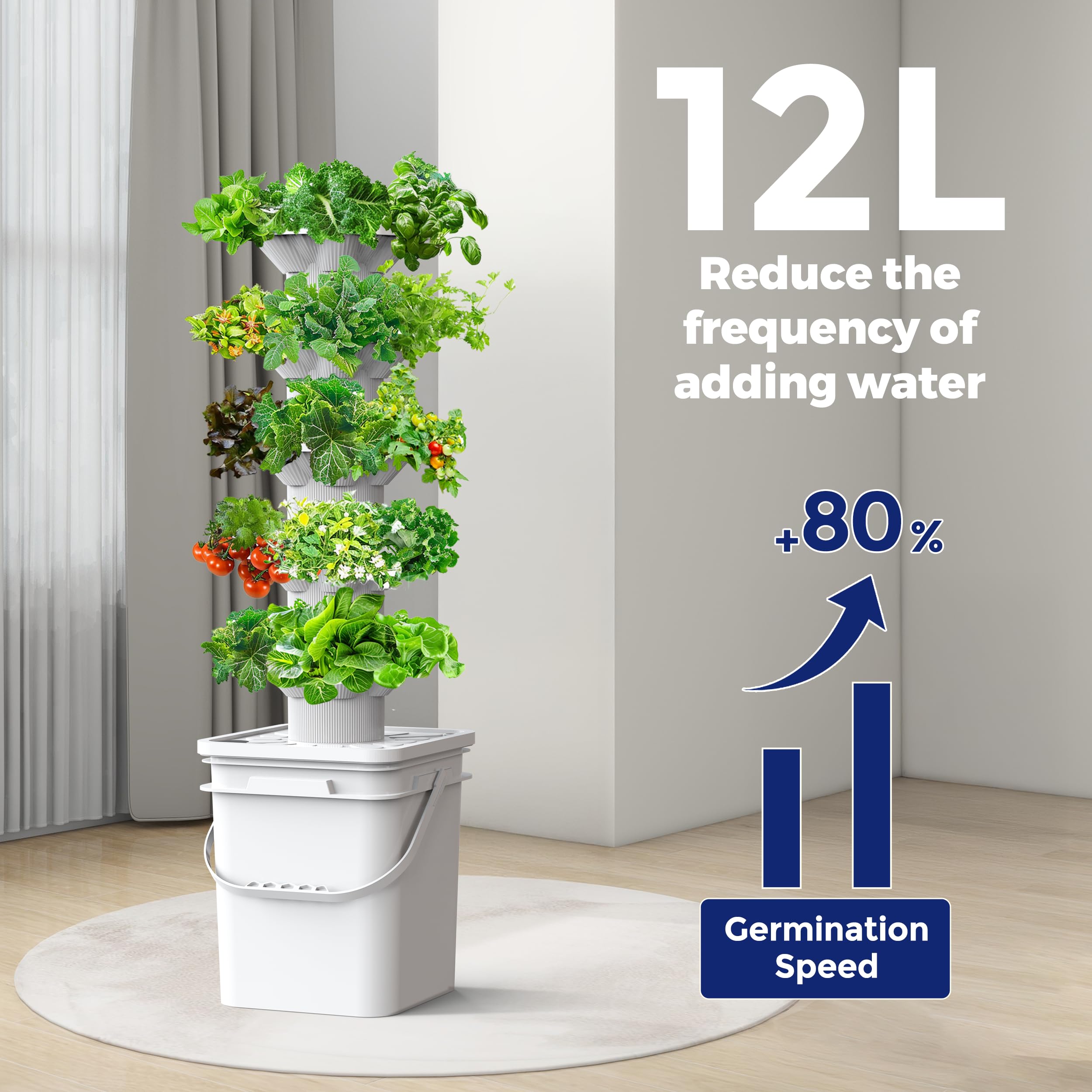 SJZXUV BPA-free food-grade plastic ensures safe, clean gardening.