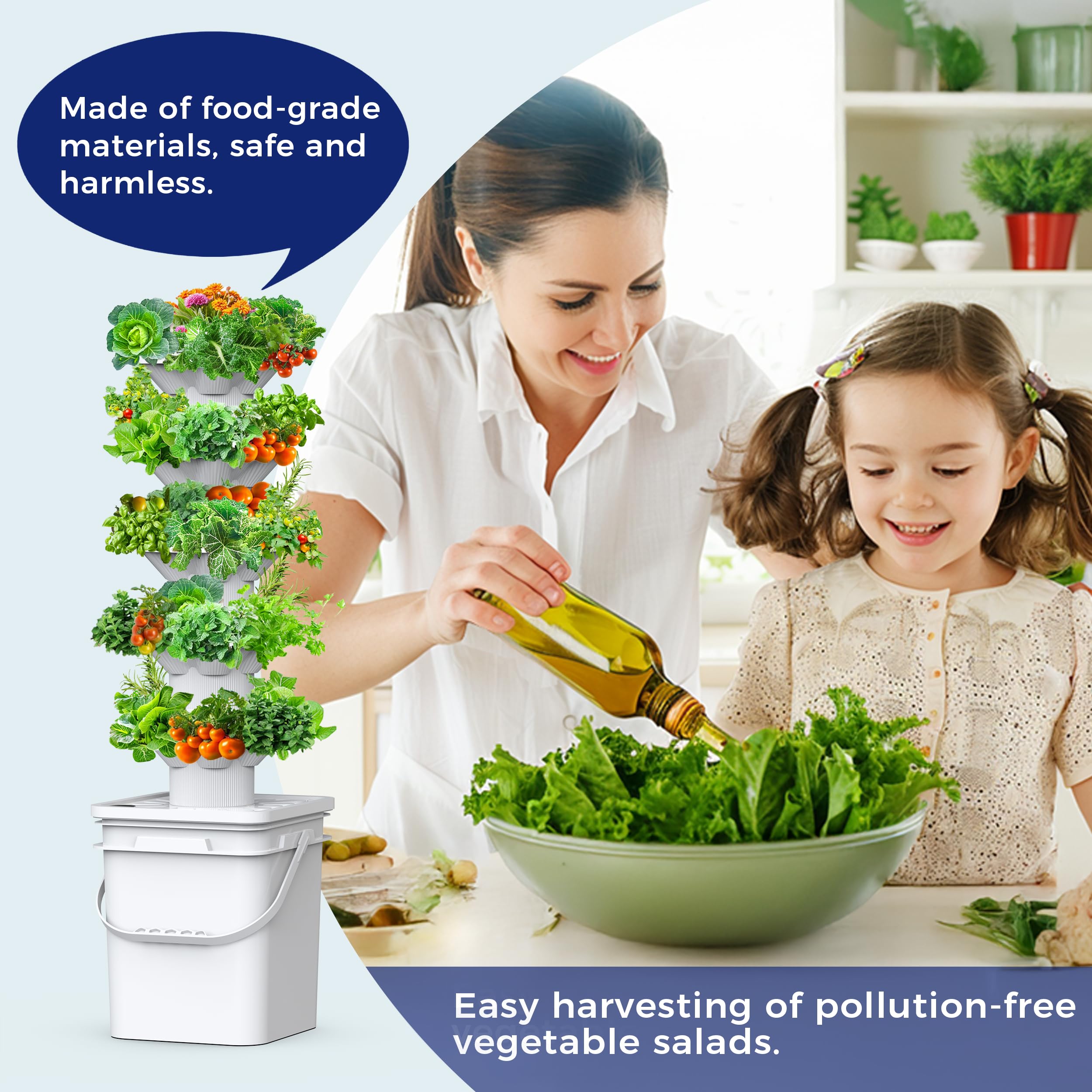 SJZXUV water circulation system delivers oxygen to roots for faster growth.