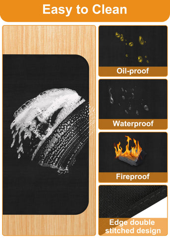 Skablix 24x31 inch mat used as under-grill protection