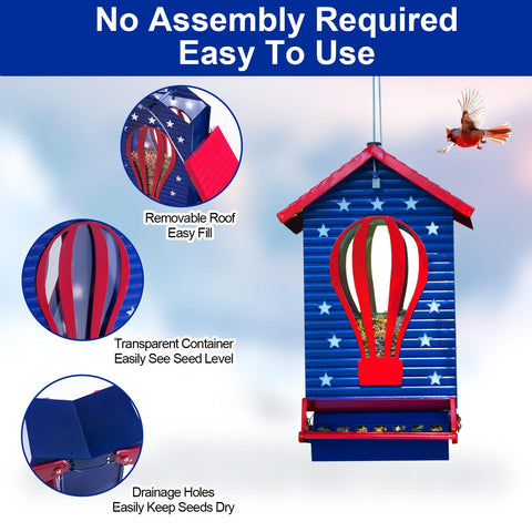 Skaithee large-capacity 5lbs feeder for easy refill and continuous feeding.
