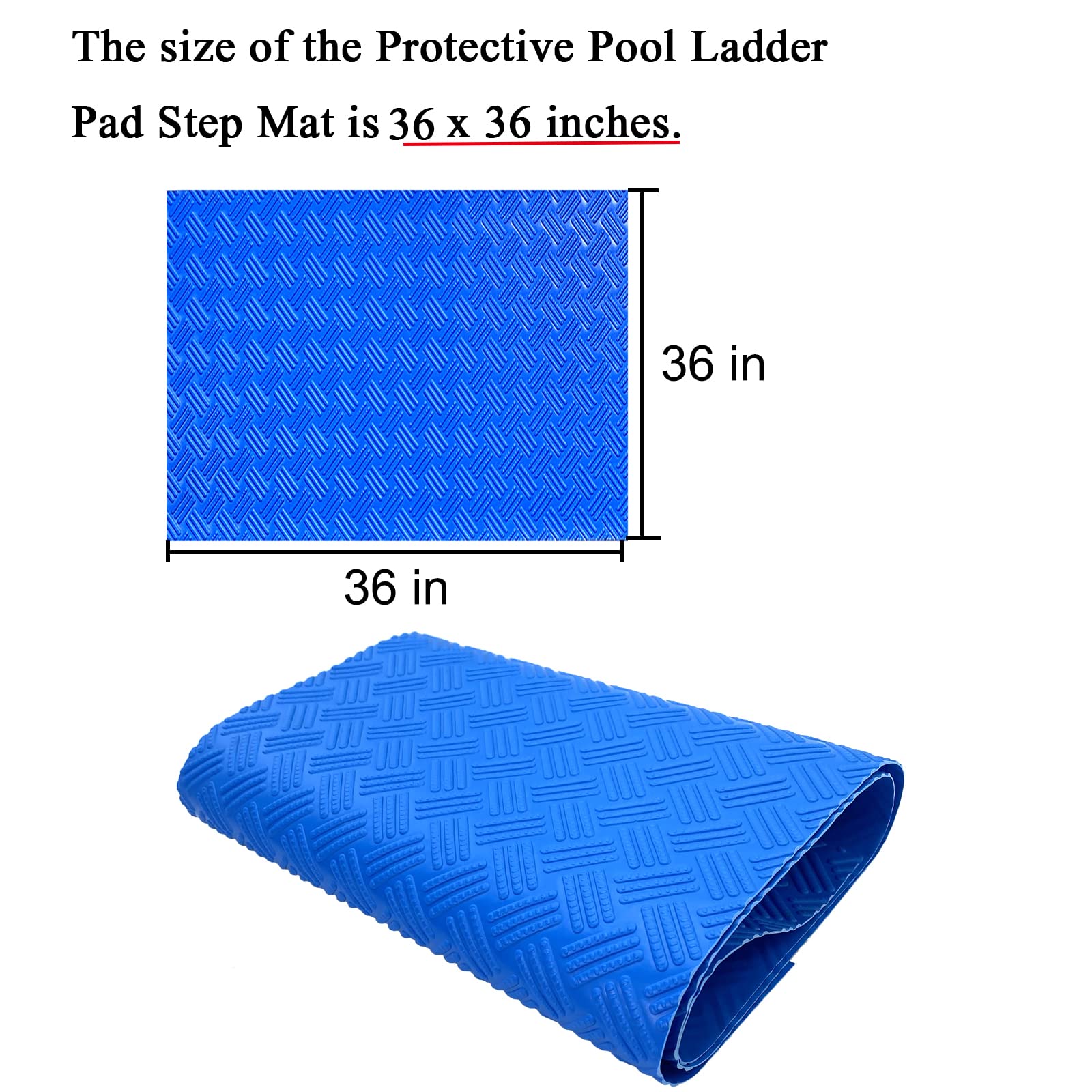 Non-slip ladder pad texture enhances safety during ladder use