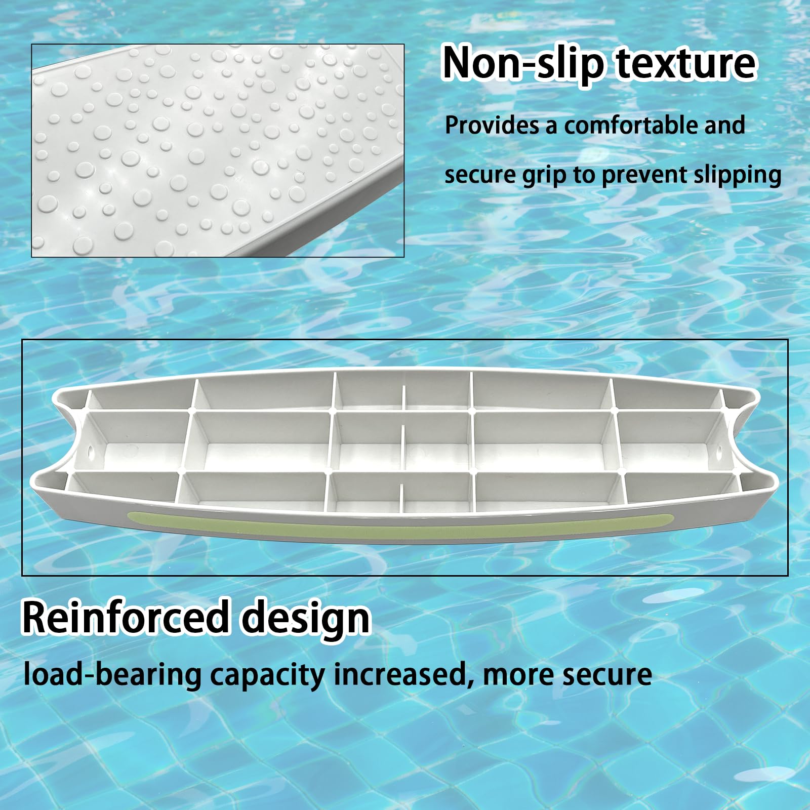 SKARUMMER textured-surface-ladder-steps emphasizes anti-slip grip during use.