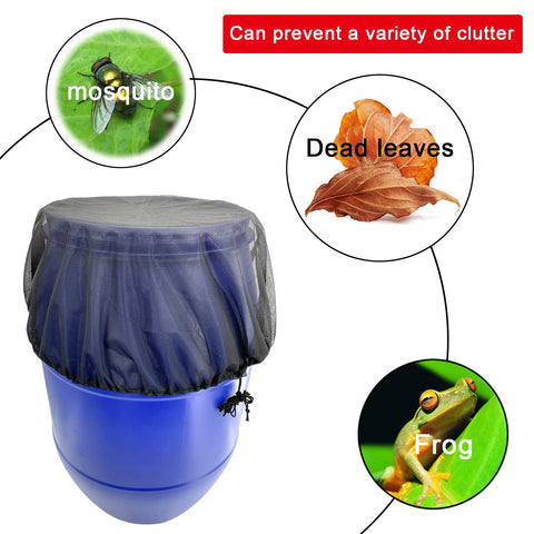 Easy-install rain barrel cover for quick seasonal setup in outdoor spaces.