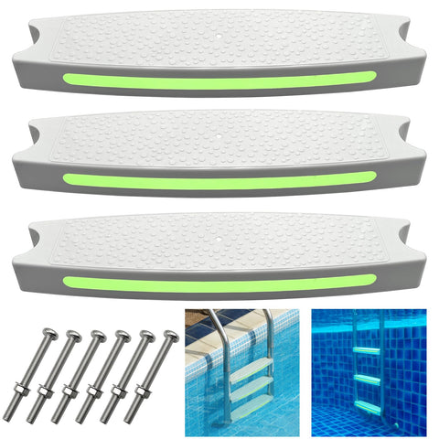 SKARUMMER pool ladder steps 18inch close-up, durable ABS construction for lasting pool access.